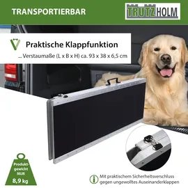 Baumarktplus TRUTZHOLM Hunderampe klappbar 215 cm Traglast 180 kg Alu grau schwarz