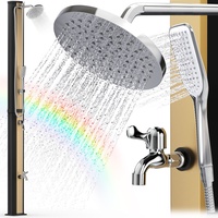Gartendusche Solar Handbrause Solardusche 35L Pooldusche Außendusche Edelstahl