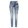 Cipo & Baxx Jeans WD443 blau, 98% Baumwolle, 2% Elasthan, unifarben, slim fit lang, Jeans Slim-fit-Jeans, im Used-Look,