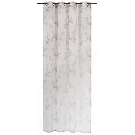 ELBERSDRUCKE Kyoto 09 Fertigdekoration, Polyester, weiß-beige, 255 cm,