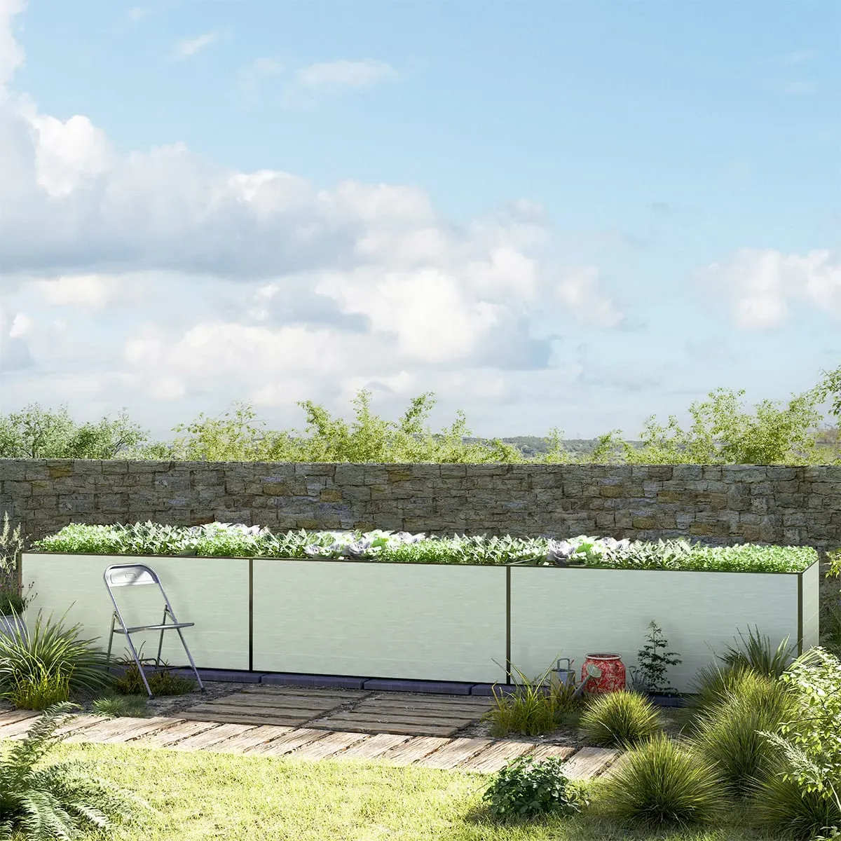 GFP Kingsize 535 x 77 x 77 cm Hochbeet, Aluminium eloxiert - (GFPV00451)
