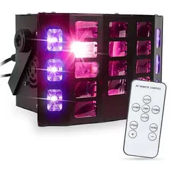 LIGHT4ME TURBO DERBY 3IN1 Licht Multieffekt LED RGBW-UV Stroboskop