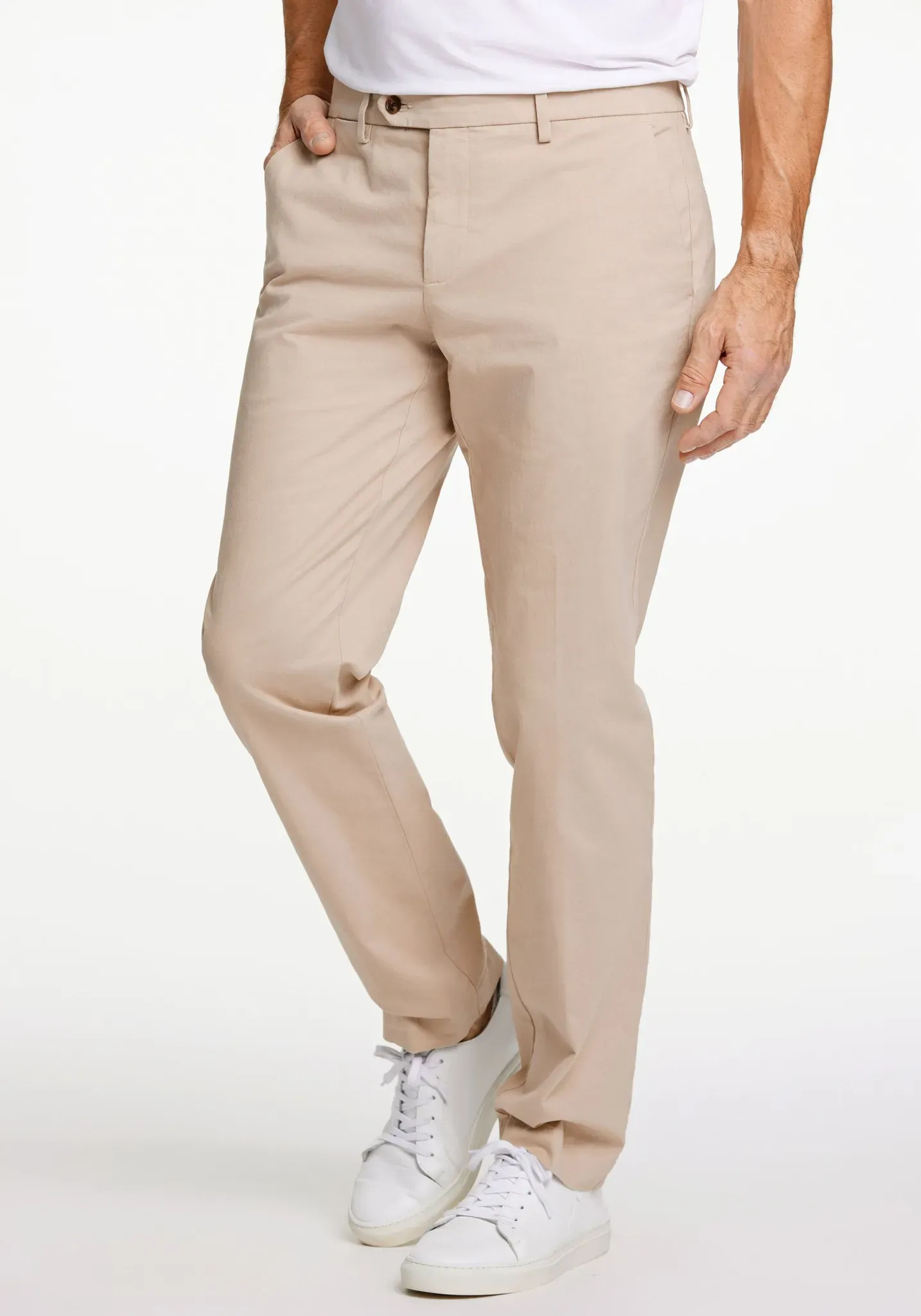 Chinos BISON "BISON Chinos" Gr. 60, beige (sand) Herren Hosen