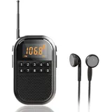 Tragbares Mini-am-fm-radio Mit Bluetooth, Tf-karte, 3-wege-tuning, 1100-mah-akku, Kompaktes Taschenradio Mit Kopfhörer Für Outdoor, Laufen, Wandern