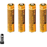 4 x AAA wiederaufladbare Batterien für Panasonic Gigaset, 550 mAh, 1,2 V, HHR-55AAABU NI-MH Akku für schnurloses Telefon