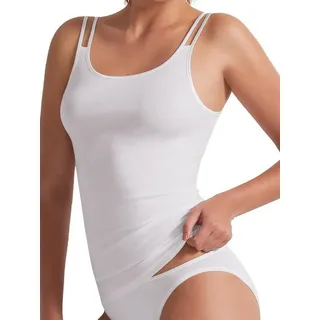 Pompadour Intime Spaghetti-Top 3er Pack 7730-581, 40 Weiss (PO-0060)