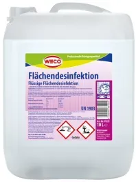 Weco Flächendesinfektion Konzentrat, Desinfektionsreiniger, Eignet sich gegen eine Vielzahl an verschiedenen Viren und Bakterien, 10 Liter - Kanister