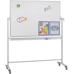 FRANKEN mobiles Whiteboard 150,0 x 100,0 cm weiß lackierter Stahl