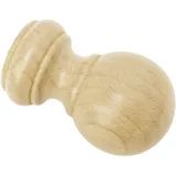 GARDINIA Holz-Endknopf Country Kugel Ø 25 mm Buche 2-er Pack