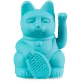 donkey Lucky Cat Mini | Turquoise | Japanische Glücksbringer Winkekatze in türkis 9,8 cm hoch