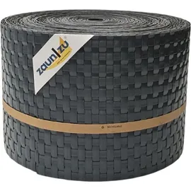 zaunzu® Sichtschutzstreifen Rattan 26 m Anthrazit