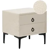 Beliani Nachtschrank Sezanne 38 x 44 x 45 cm Weiß/Schwarz