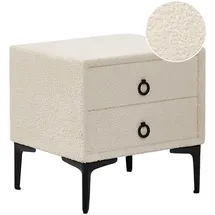 Beliani Nachtschrank Sezanne 38 x 44 x 45 cm Weiß/Schwarz