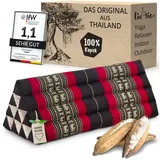 livasia Keilkissen Dreieckskissen 80 cm breit (Classic) - 33x80x30cm -, Kapok, vegan, handgefertigt schwarz