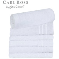 Carl Ross Gästehandtücher »HygieniCotton«, (6 St.), weiß