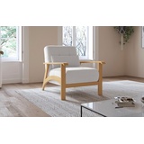 sit&more Sessel »Billund«, Armlehnen aus eichefarbigem Buchenholz, verschiedene Bezüge und Farben silberfarben