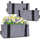 Spetebo Pflanzentasche zum Hängen 3er Set 40 x 17 cm atmungsaktiv