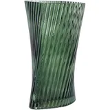 Beliani Blumenvase MARPISSA Glas, 26 cm Dunkelgrün