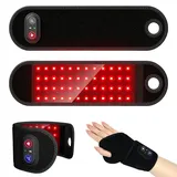 HOVCEH Elektrische Handmassagegeräte Infrarot,Rotlichtlampe Therapie Handgelenkband,660nm & 850nm LED Rotlichtlampe,Infrarotlampe,Infrarot Massagegerät für Körper,Arm, Handgelenk,Knöchel,Fuß Schmerz