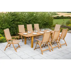Merxx Capri Gartenmöbel Set   Sitzgruppe 8 Personen mit Doppelausziehtisch