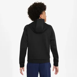 Nike Multi Therma-FIT Repel Fleece Hoodie Kinder 010 black/lt smoke grey/htr/white L 147-158 cm