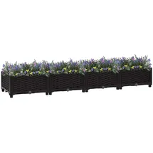 vidaXL Hochbeet 160 x 40 x 23 cm Schwarz