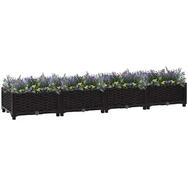 vidaXL Hochbeet 160 x 40 x 23 cm Schwarz