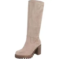 Ital-Design High-Heel-Stiefel Damen Hellbraun 41