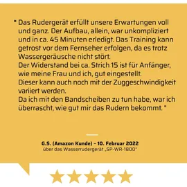 Sportplus Wasserrudergerät aus Eichenholz App-Kompatibilität Einheitsfarbe NO SIZE