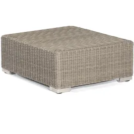 SonnenPartner Lounge-hocker Residence Alu/polyrattan Stone-grey Mit Kissen Sitzhocker - Sonnenpartner
