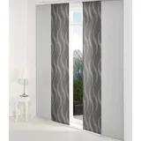 Wirth Schiebegardine LUPARA (1 St), Paneelwagen, blickdicht, Jacquard, Inkl. Montagezubehör grau 60 cm x 145 cm