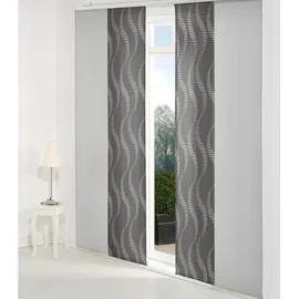 Wirth Schiebegardine LUPARA (1 St), Paneelwagen, blickdicht, Jacquard, Inkl. Montagezubehör grau 60 cm x 145 cm