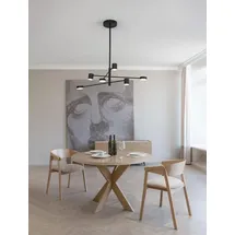 Nova Luce Nordik 6-flg. Ø 100 cm schwarz