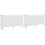 vidaXL Heizkörperverkleidung 2 Stk. Weiß 152 x 19 x 81,5 cm MDF