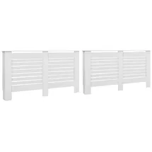 vidaXL Heizkörperverkleidung 2 Stk. Weiß 152 x 19 x 81,5 cm MDF