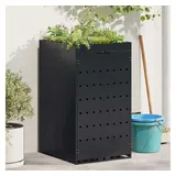 vidaXL Rollabfallbehälter 240 l Schwarz