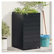 vidaXL Rollabfallbehälter 240 l Schwarz