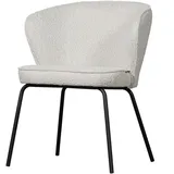 WOOOD Esszimmerstuhl Admit Bezug mit Metallgestell und runde Formen H 78 x B 60 x T 58 cm (Set, 2 St), (Set, 2 St) Bouclé, Tragkraft 150 kg, schwarzen Beinen, pfleigleicht beige