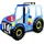 JV Möbel Jugendbett Traktor 90 x 200 cm Kunststoff/MDF blau