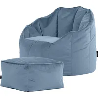 I.C.O.N. icon Sirena Sitzsack Sessel mit Hocker für Erwachsene,