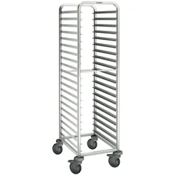 B.PRO RWR-B 6 x 4, Regalwagen zum Transport von Backblechen 600 x 400 mm mit Kunststoffrollen, fahrbar