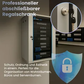 Extralink Rackmount-Schrank 12U 600x450 Grau Wandmontage, Wandmontiertes Regal,