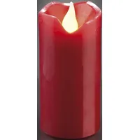 Hellum LED Wachskerze Ø 5 cm H 9,5 cm rot