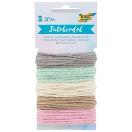 Folia Geschenkband Jute Mehrfarbig 20 m