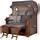 Mr. Deko Strandkorb Komplettset - bene living - Ammersee Mahagoni Bullauge - PE grau - Modell 544 - inkl. Liftersystem