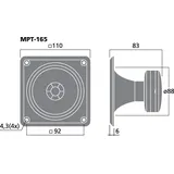 Monacor MPT-165 Hochtöner 225 Watt
