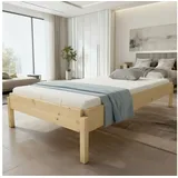 TUGA-Holztech Massivholzbett Stapelbett 120 x 200 cm 44 cm Fichte Holzbett Gästebett Vollholzbett, Breite 70 80 90 100 120 Länge 140 160 190 200 210 220 H=24/34/44 cm 120 cm x 200 cm x 44 cm