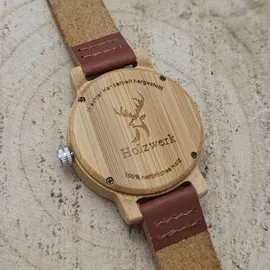 Holzwerk Germany Holzwerk GARBSEN kleine Damen Leder & Holz Uhr mit Epoxidharz in braun & schwarz