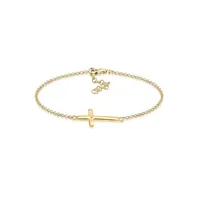 Elli Armband Kreuz Kristall Silber Vergoldet