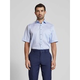 Eterna Comfort Fit Business-Hemd mit Allover-Muster, Bleu, 45